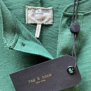 Rag & Bone NYC Men's Classic Short-sleeve Henley Green US size XXL NWT
